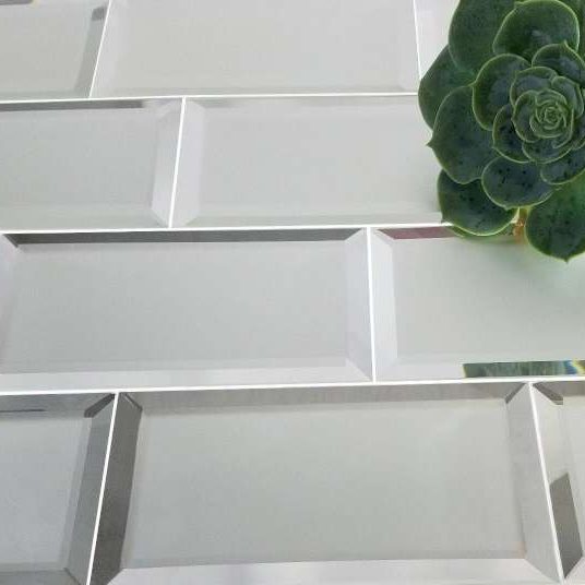Reflections Glass Mirror Beveled Wall Tile BV Tile and Stone